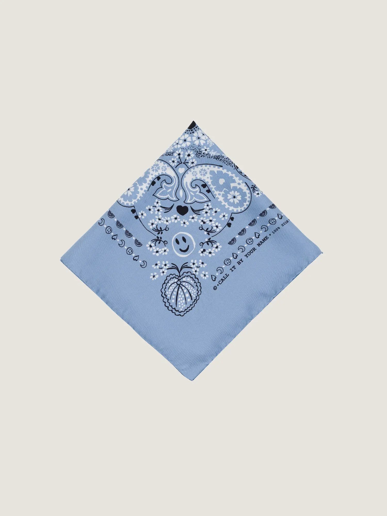 Classic Silk Bandana - CHAMBRAY - Large Size