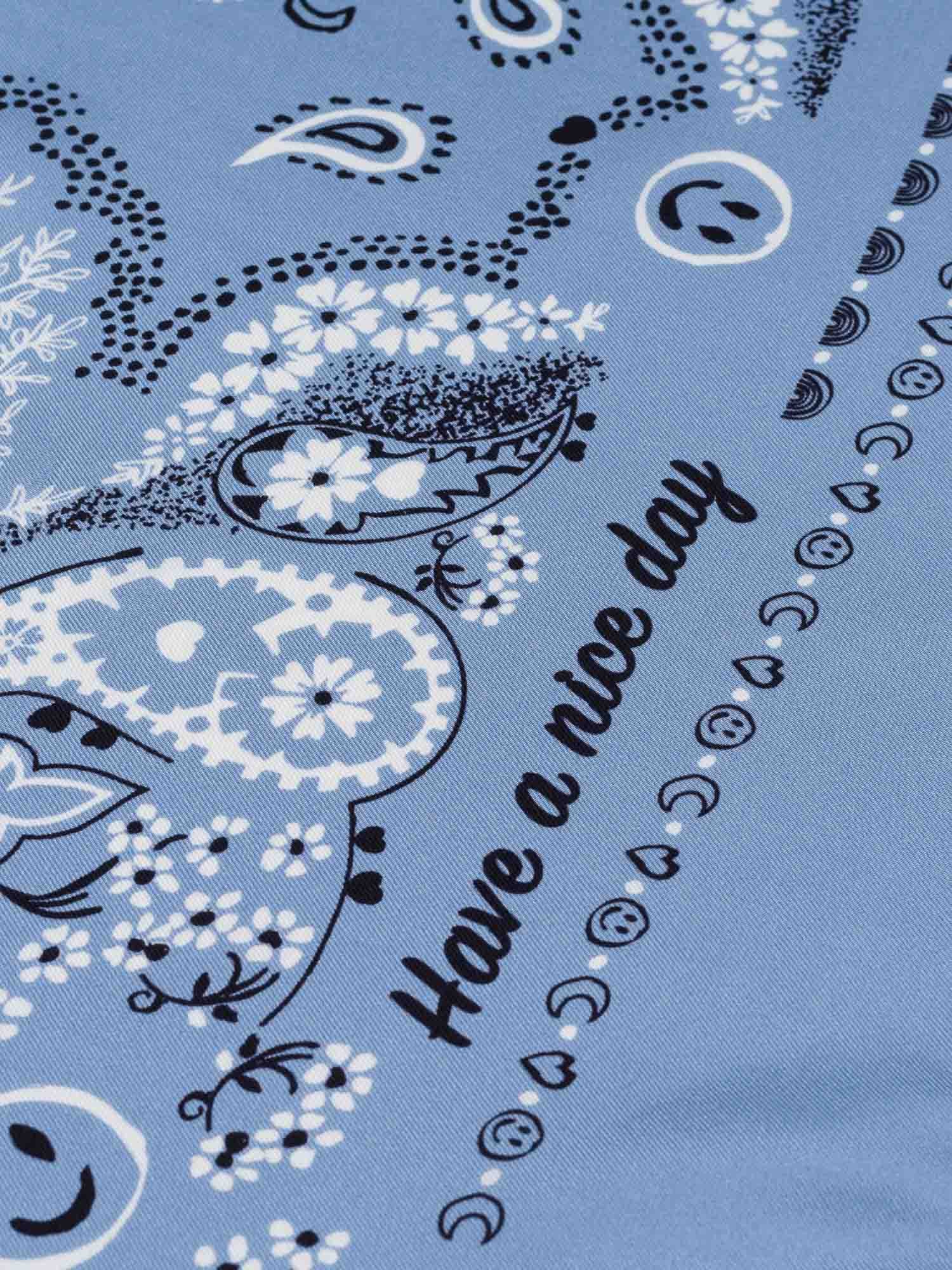 Classic Silk Bandana - CHAMBRAY - Large Size