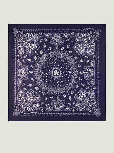 Bandana Carré Femme 66x66 Cm - Motif Floral Bohème, Soie Légère, Pour été, Plage, Festival