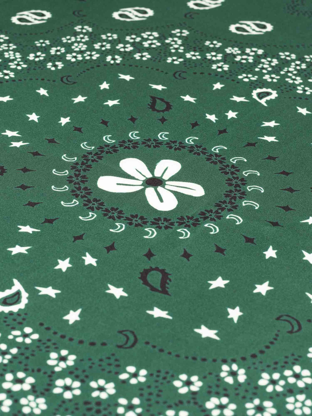 Classic Silk Bandana - BOTTLE GREEN - Large Size