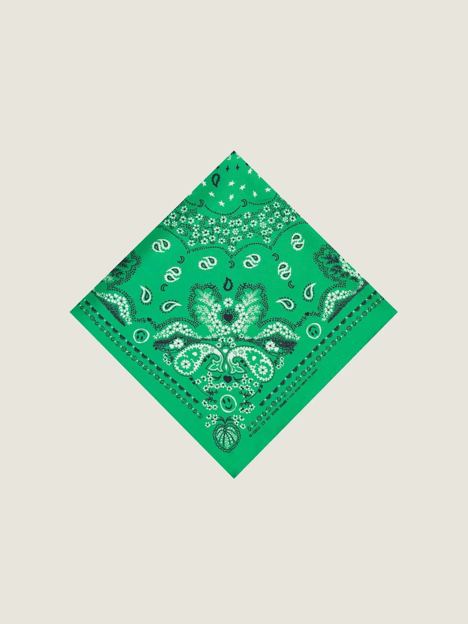 Bandana en Soie - CLASSIC GREEN - Petit Modèle