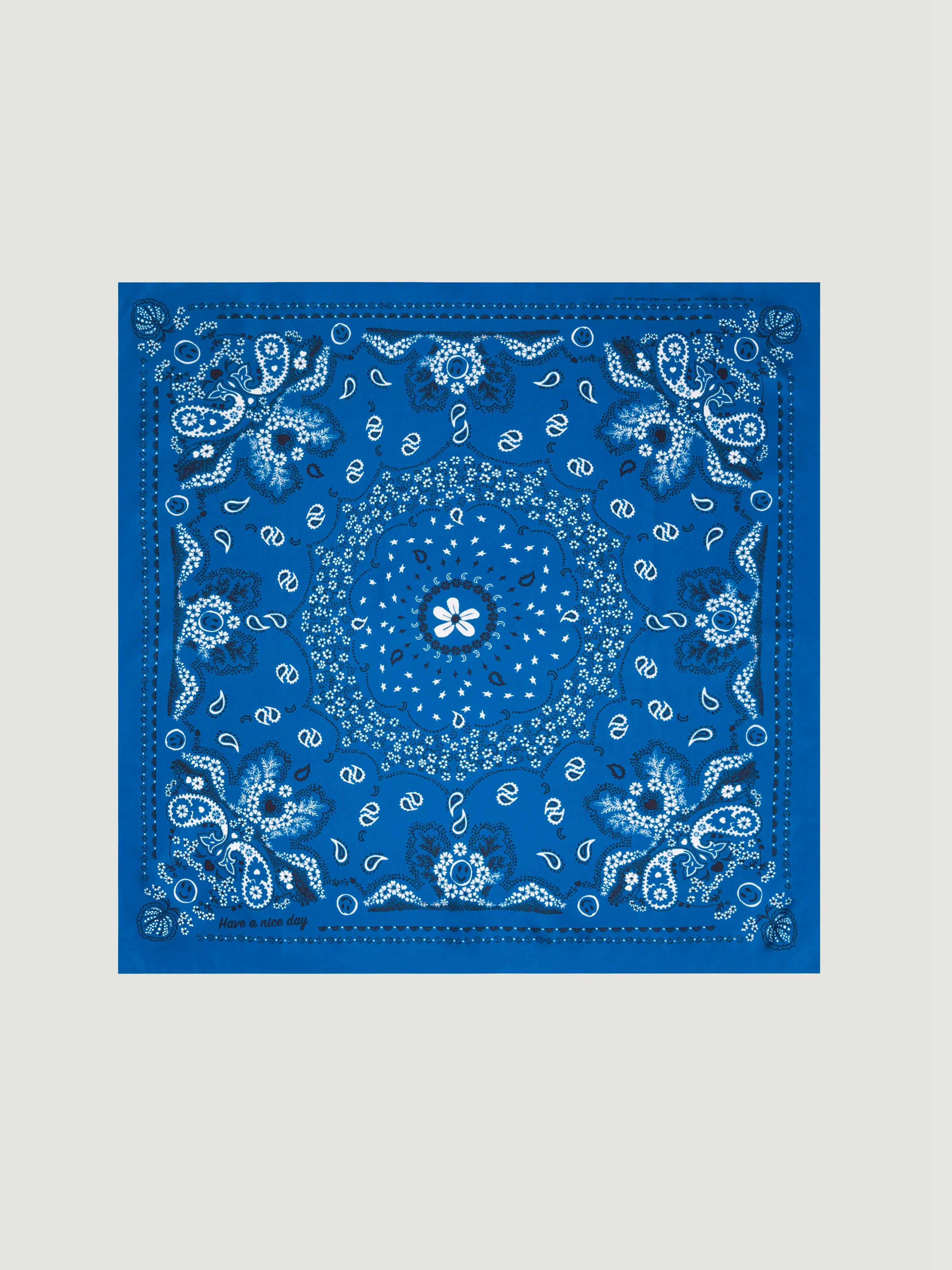 Bandana en Soie - PÉTROLE - Petit Modèle