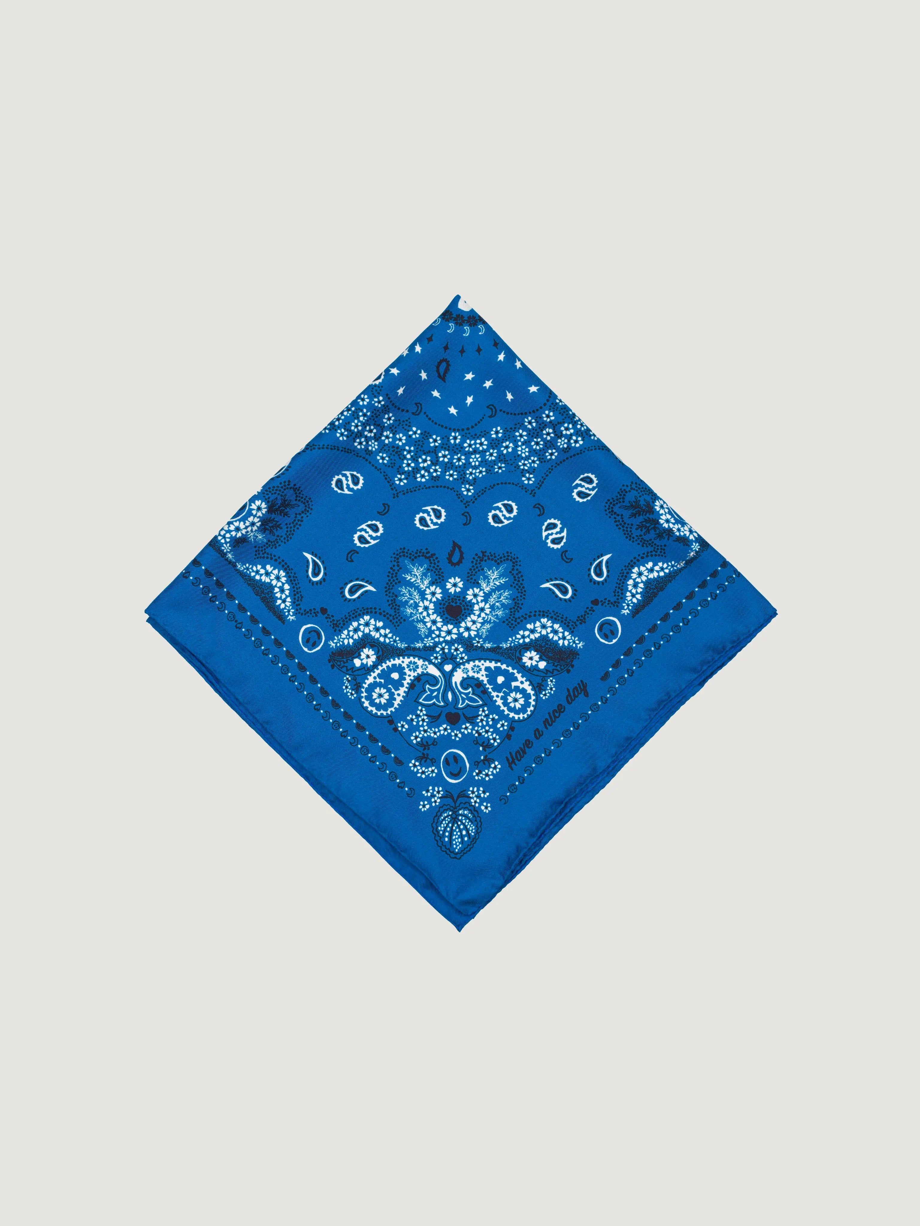 Bandana en Soie - PÉTROLE - Petit Modèle