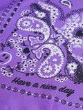 Silk Bandana - PURPLE - Small Size