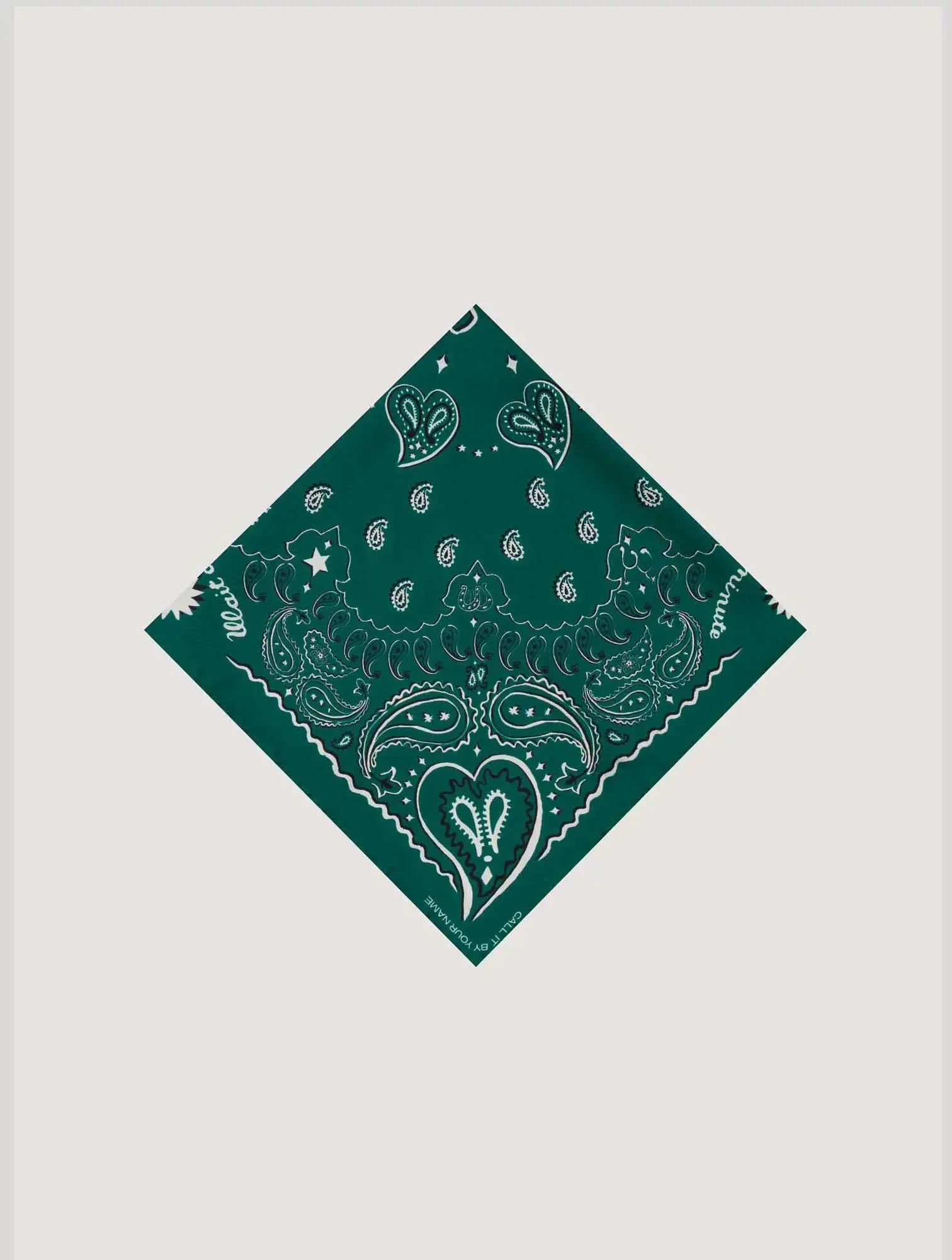 Bandana en Soie - MALACHITE GREEN HOWDY - Petit Modèle