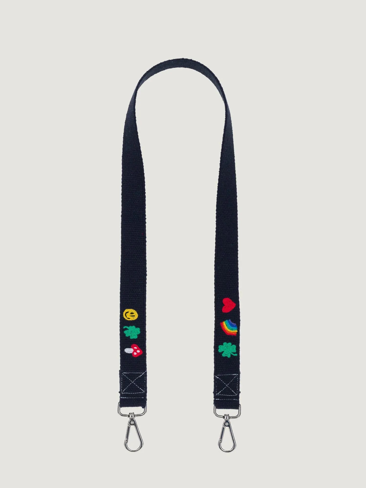Embroidered Handle - MULTI-EMOJIS - Black