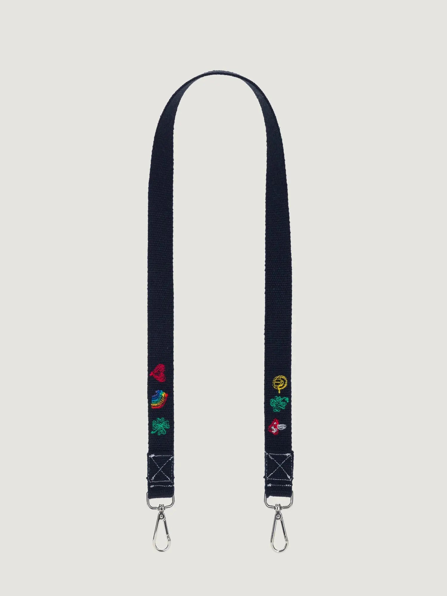 Embroidered Handle - MULTI-EMOJIS - Black