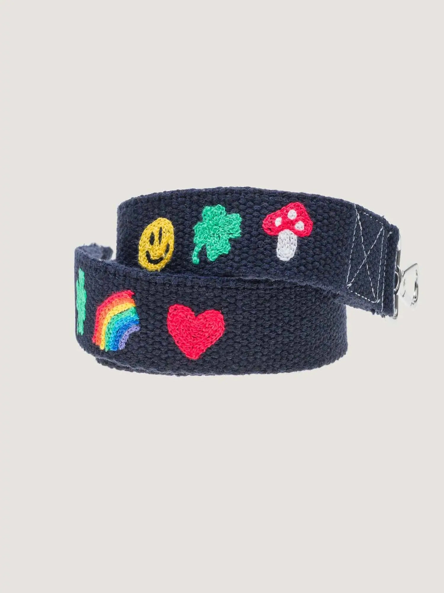 Embroidered Handle - MULTI-EMOJIS - Black