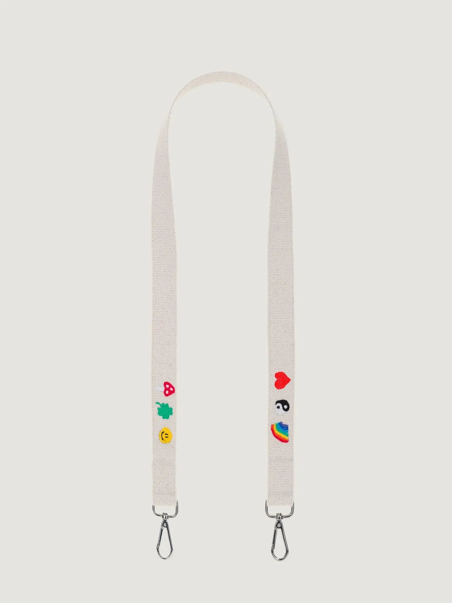 Embroidered Handle - MULTI-EMOJIS - Ecru