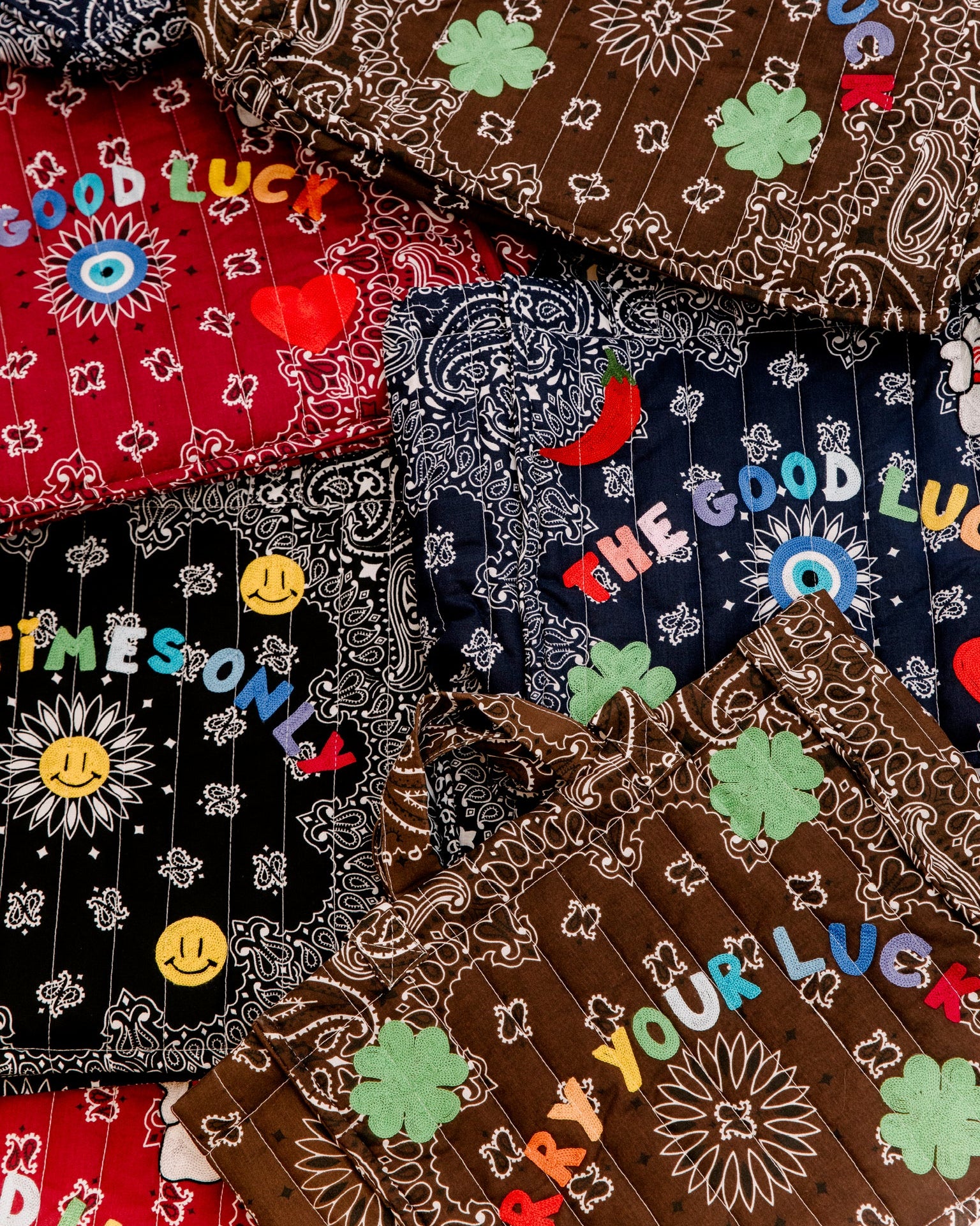 Call It By Your Name - Hand-embroidered american bandanas in Paris