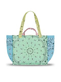 Quilted Medium Cabas Tote - HEARTS - Colorblock