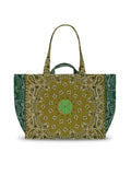 Quilted Medium Cabas Tote - CLOVER - Bronze / Green Week-End