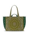Quilted Medium Cabas Tote - CLOVER - Bronze / Green Week-End