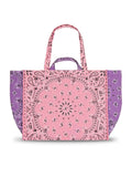 Quilted Maxi Cabas Tote - HOLIDAYS - Pale Pink / Lilac - PRE-ORDER