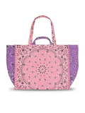 Quilted Maxi Cabas Tote - HOLIDAYS - Pale Pink / Lilac