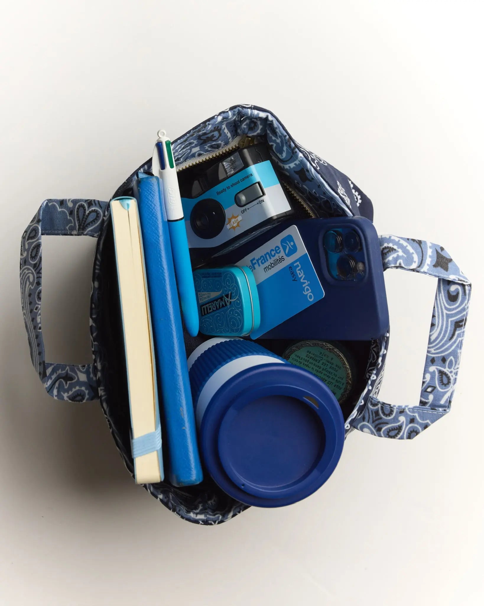 Mini Basket - Navy / Chambray