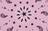 Bandana en soie - STAR - ROSE - Petit Modèle