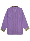 Chemise Rayée - Violet / Beige / Marron