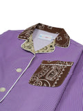 Chemise Rayée - Violet / Beige / Marron