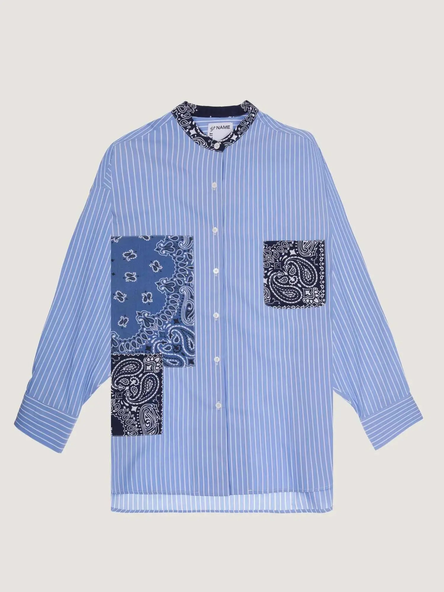Unisex striped shirt - Chambray / Navy
