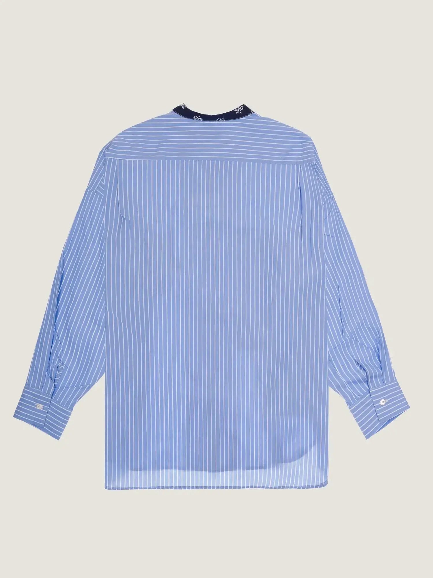 Unisex striped shirt - Chambray / Navy