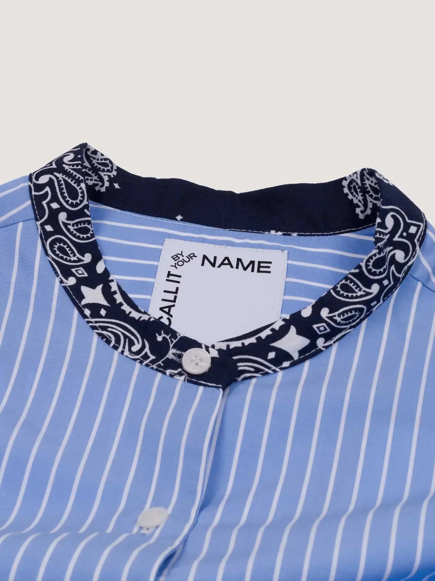 Unisex striped shirt - Chambray / Navy