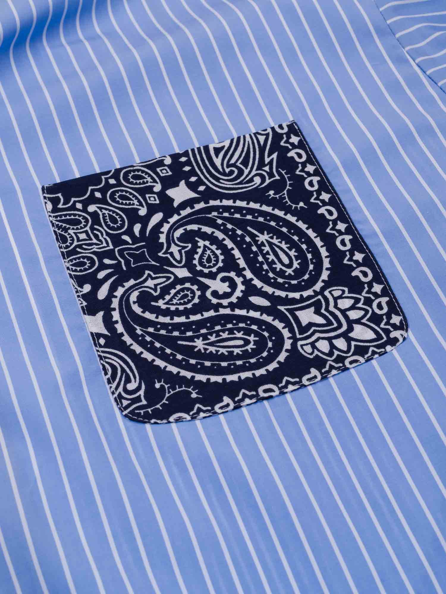 Unisex striped shirt - Chambray / Navy