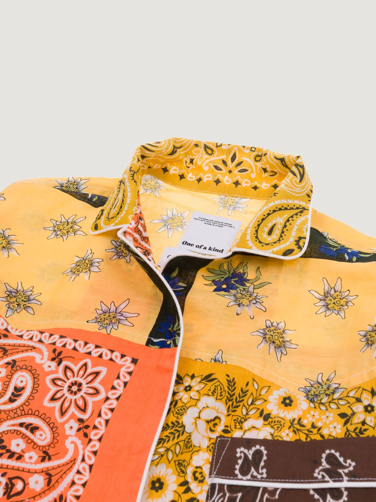 Shirt 187 - Mustard / Brown - Size M