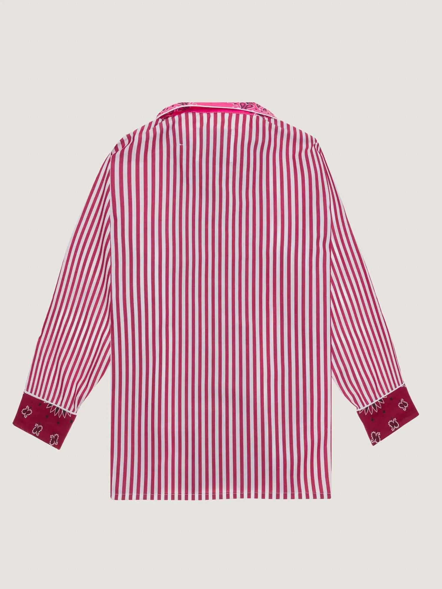 Chemise rayée - Bordeaux / Fuchsia