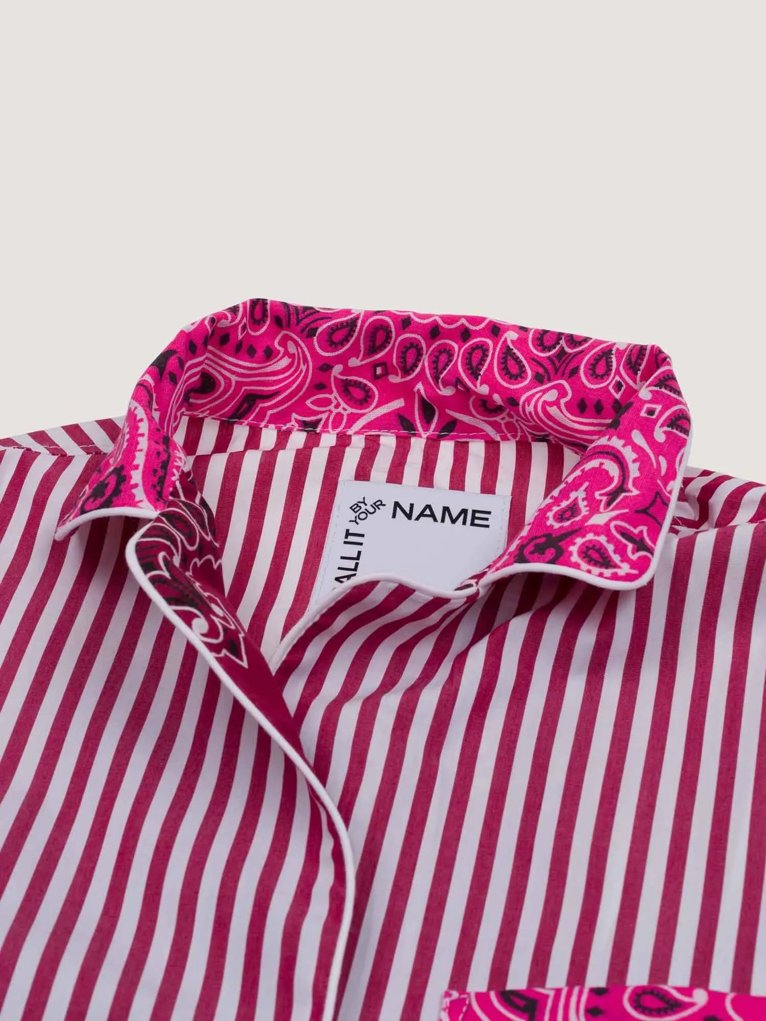 Chemise rayée - Bordeaux / Fuchsia