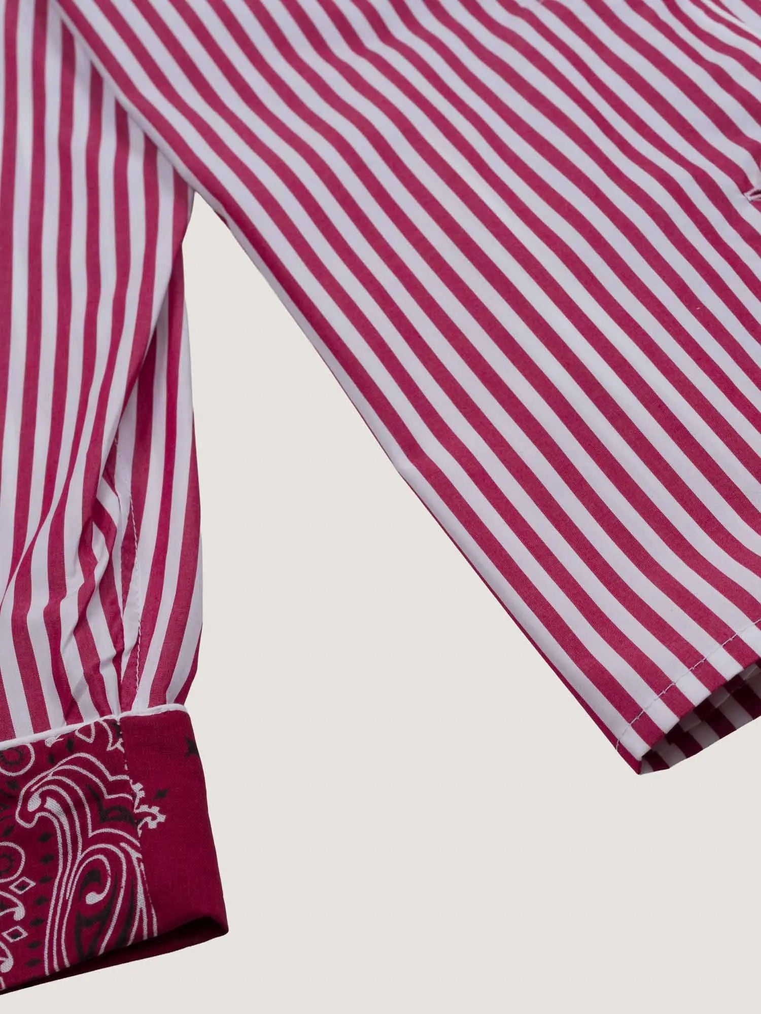Chemise rayée - Bordeaux / Fuchsia