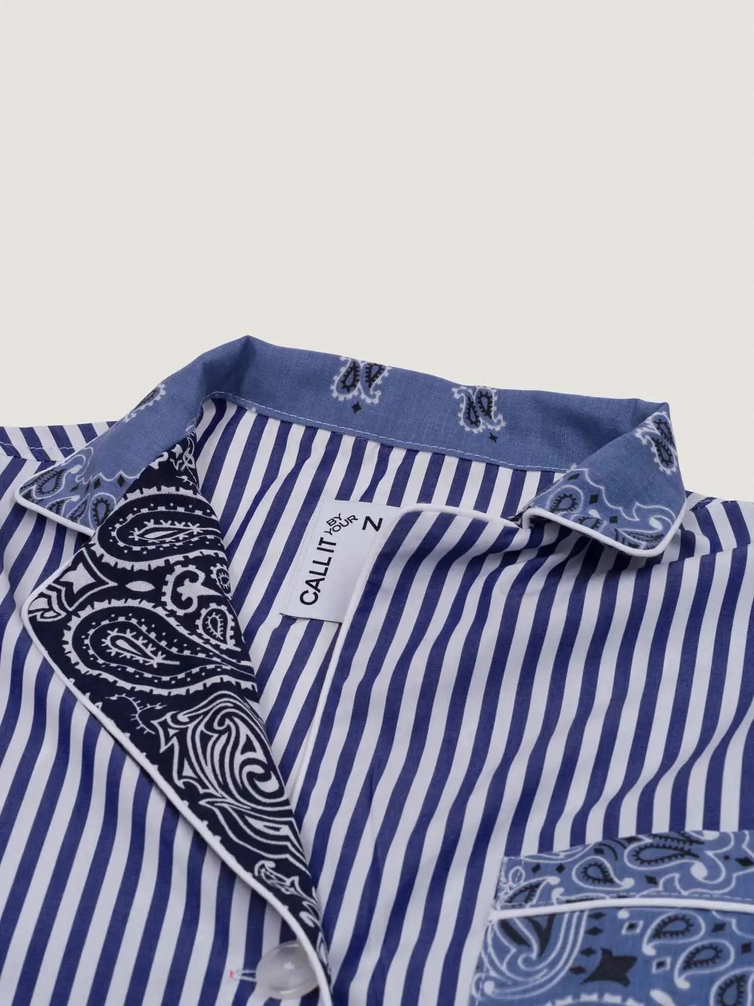 Chemise rayée - Navy
