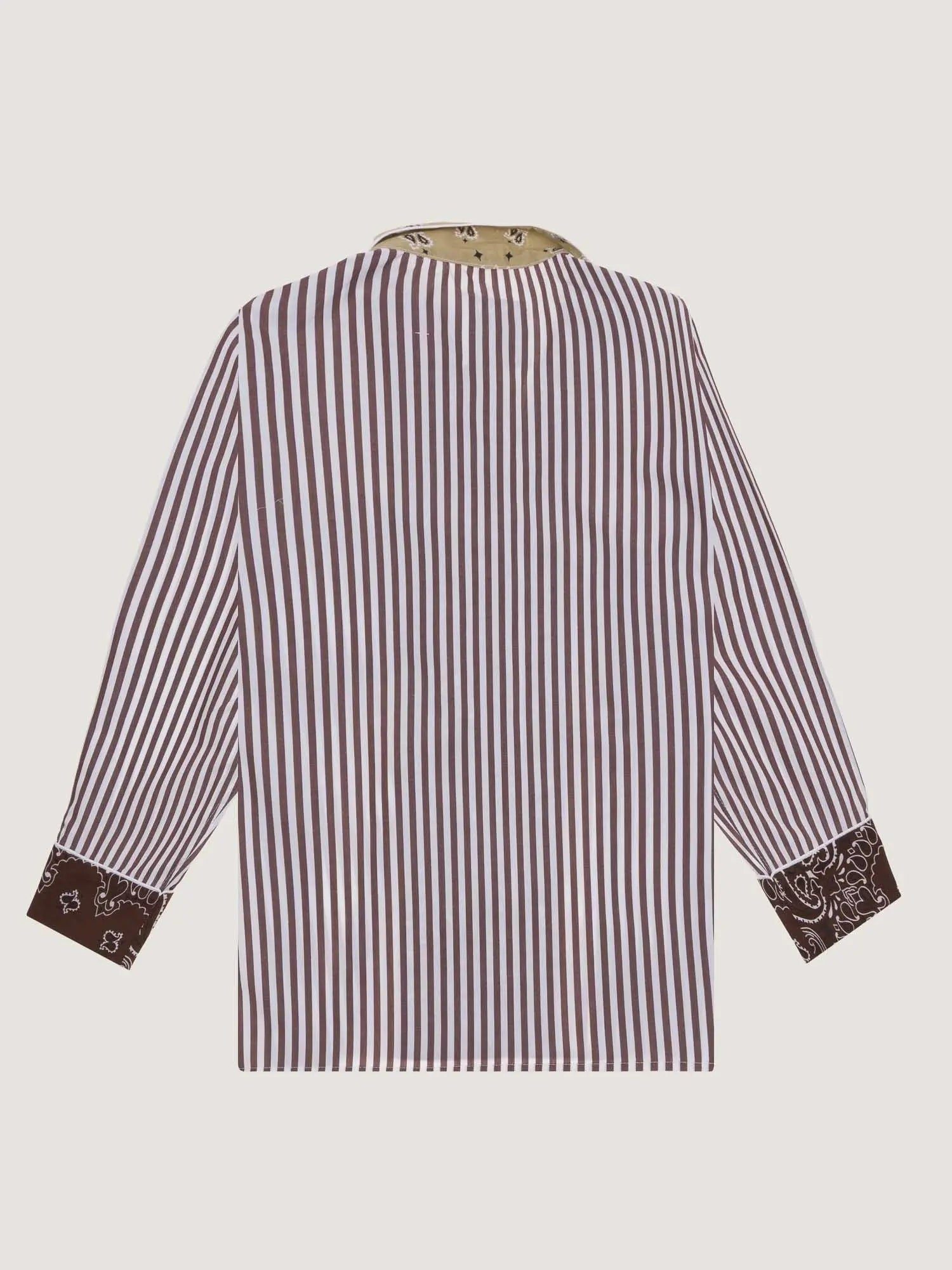 Chemise rayée - Marron / Beige