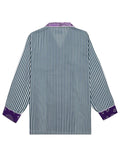 Striped Shirt - Vert Bouteille / Lilas / Violet 