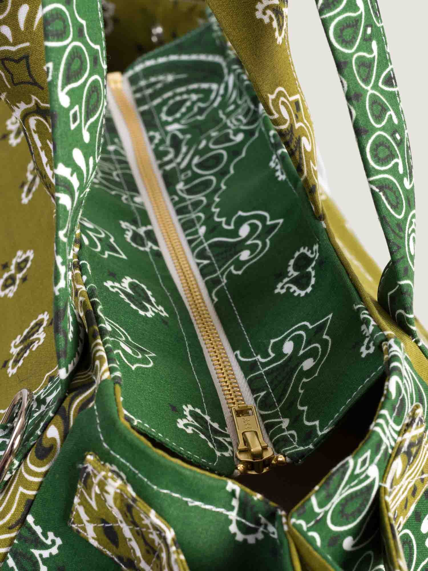 Trapeze bag - Bronze / Week-end Green