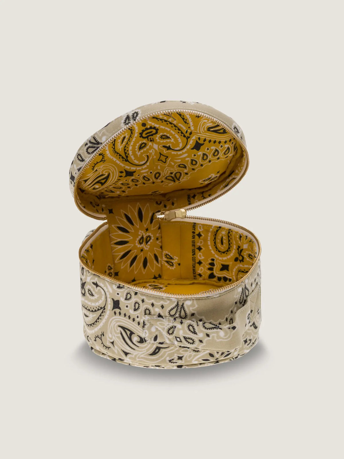 LARGE JEWELRY BOX - BEIGE / MUSTARD