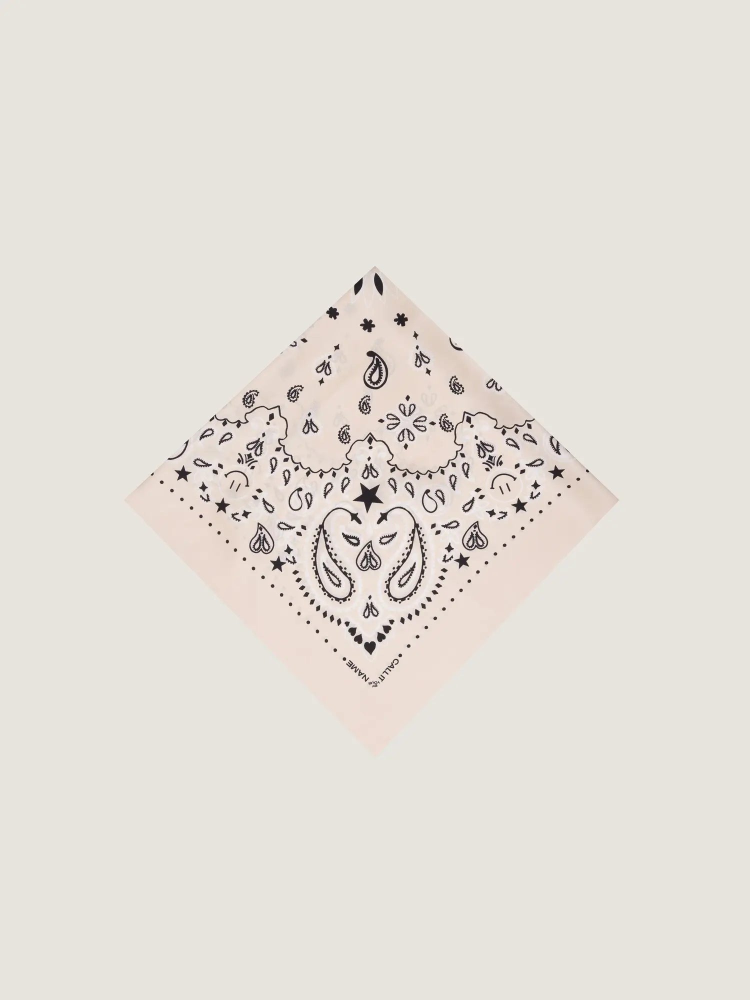 Bandana en soie - STAR - ÉCRU - Petit Modèle