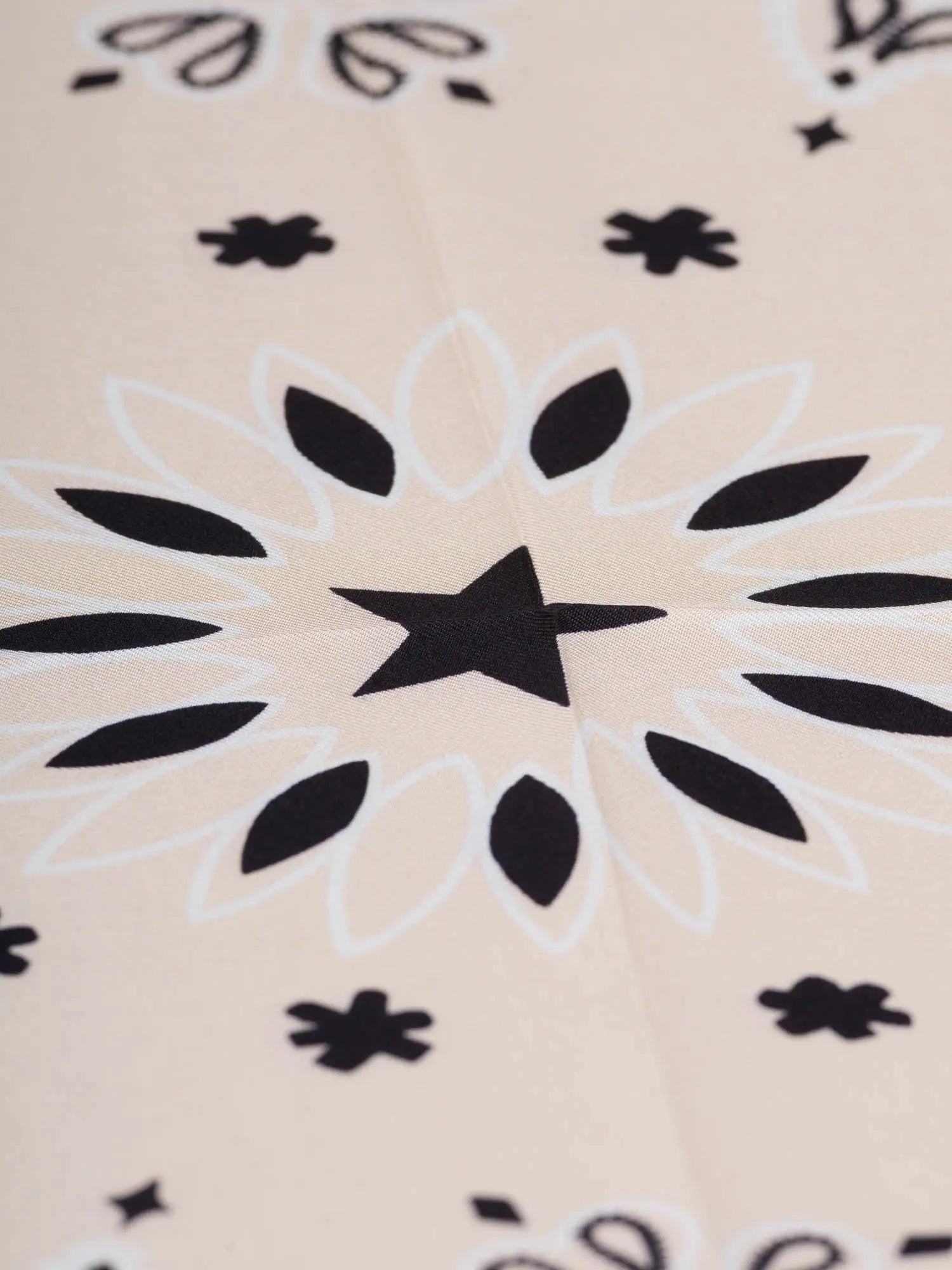 Bandana en soie - STAR - ÉCRU - Petit Modèle