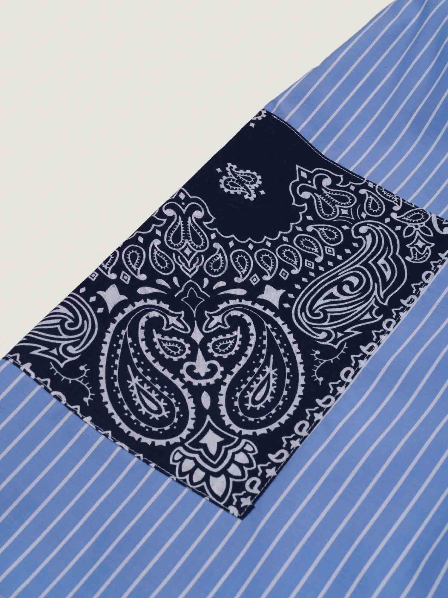 Bermuda rayé - Chambray / Navy