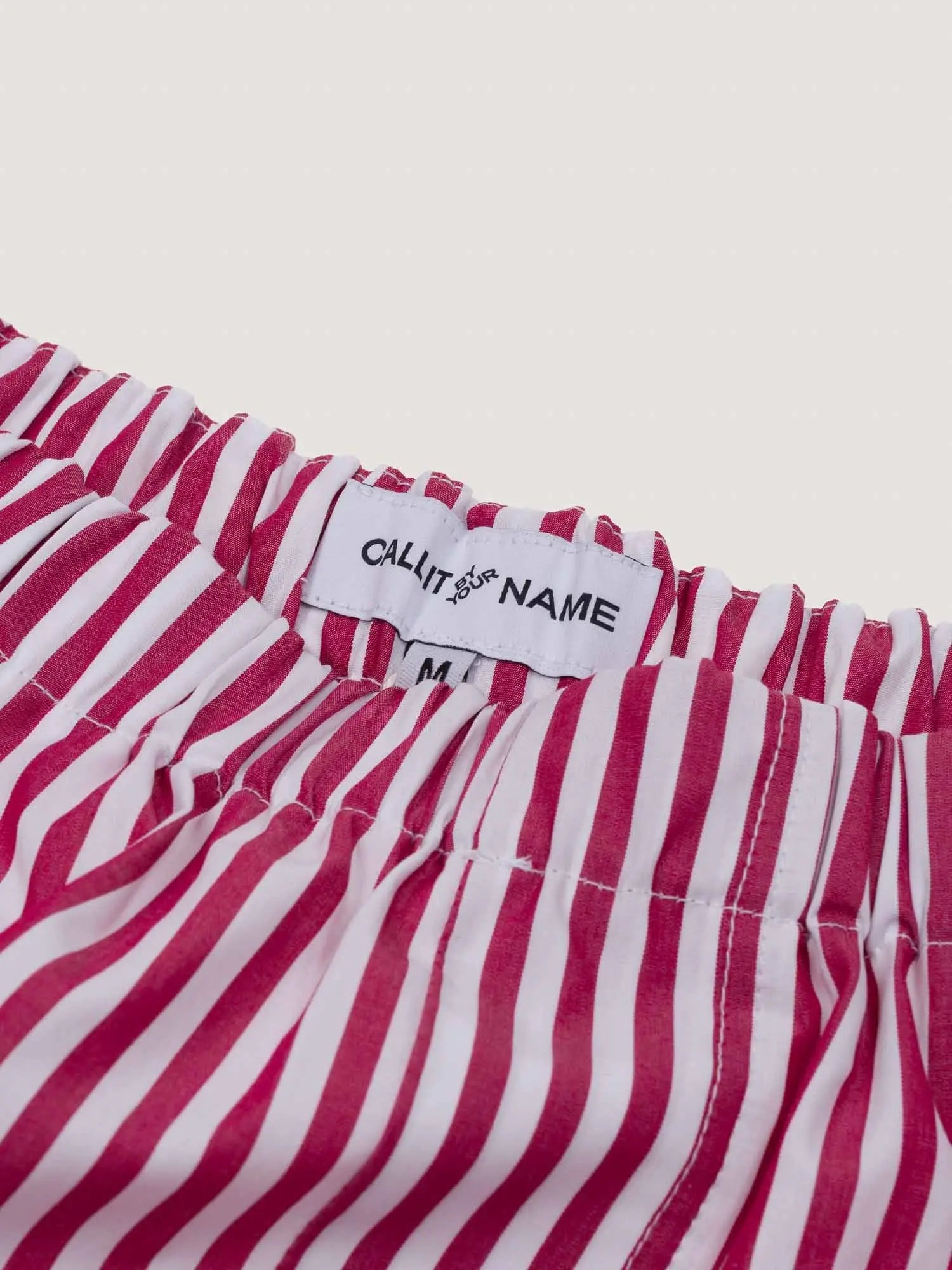 Striped Bermuda shorts - Burgundy / Fuchsia