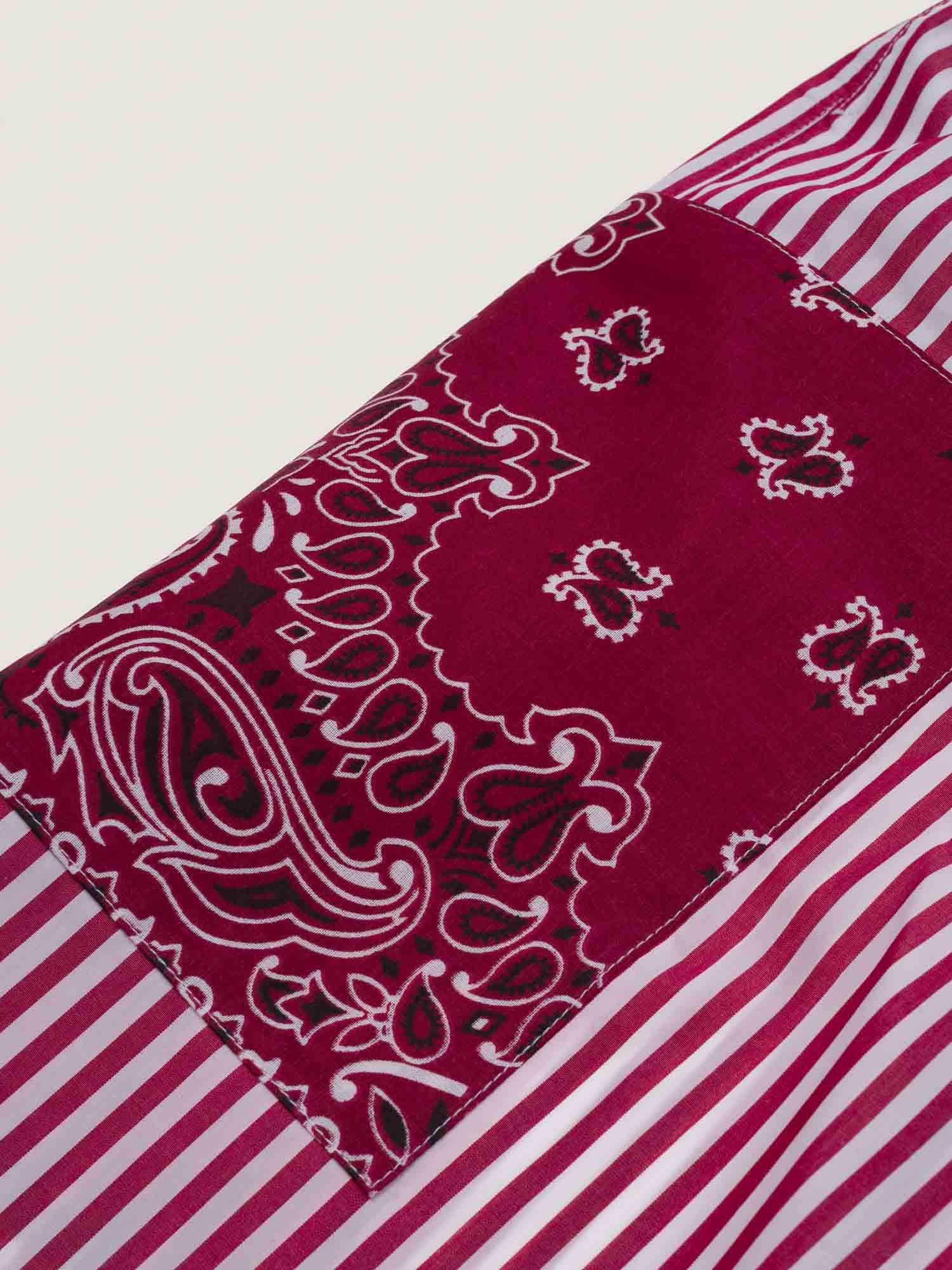Striped Bermuda shorts - Burgundy / Fuchsia
