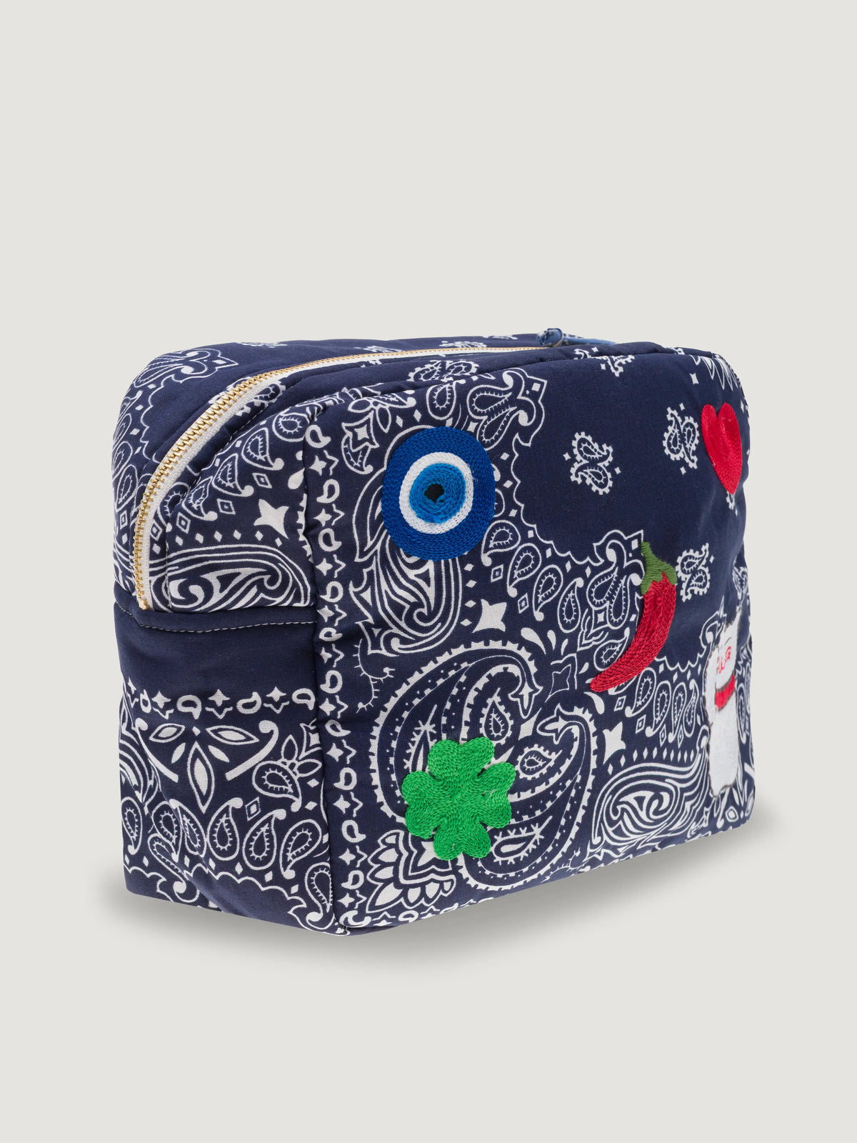 Trousse de toilette rectangle - MULTI-EMOJIS EYE - Navy / Chambray