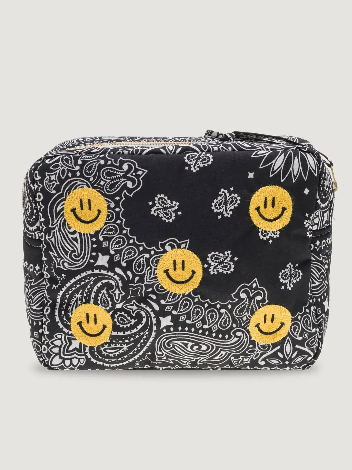 Trousse de toilette rectangle - MULTI-EMOJIS HAPPY FACE - All Black