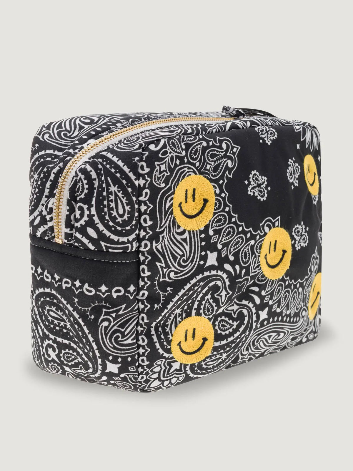 Trousse de toilette rectangle - MULTI-EMOJIS HAPPY FACE - All Black