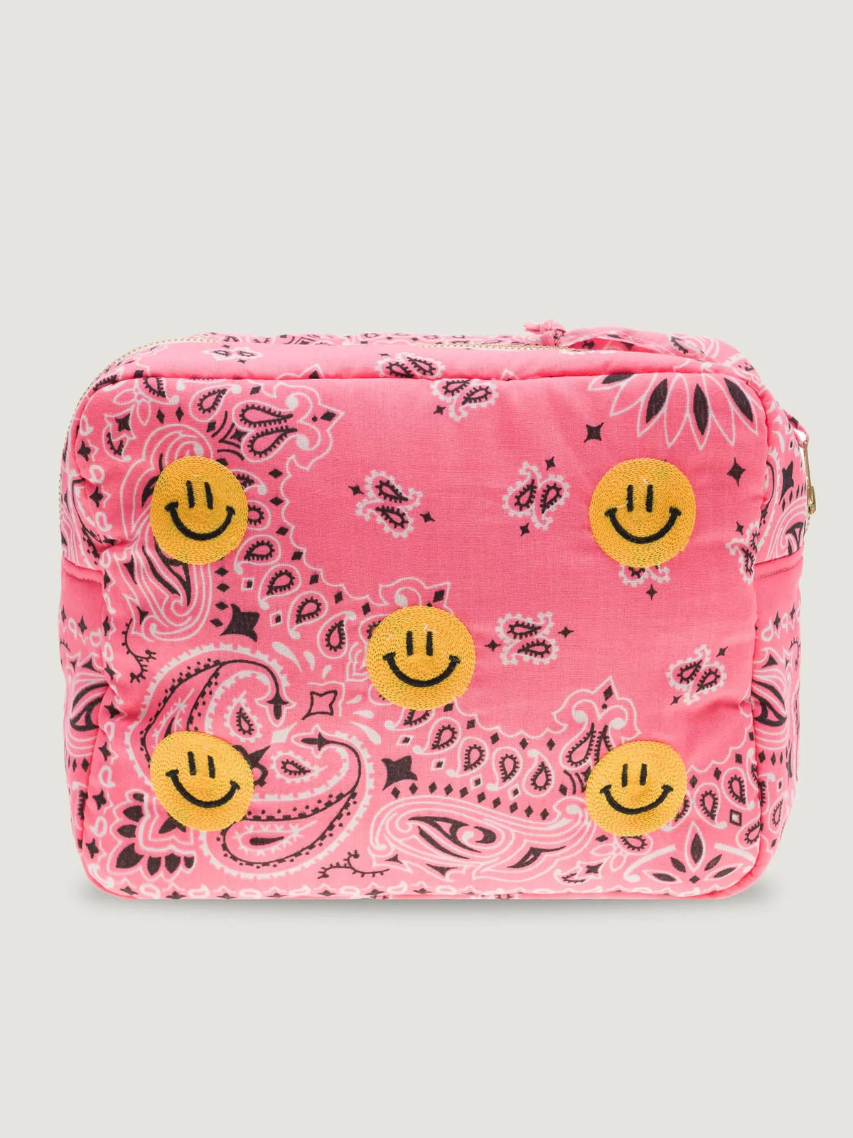 Trousse de toilette rectangle - MULTI-EMOJIS HAPPY FACE - Strawberry Pink / Pale Pink