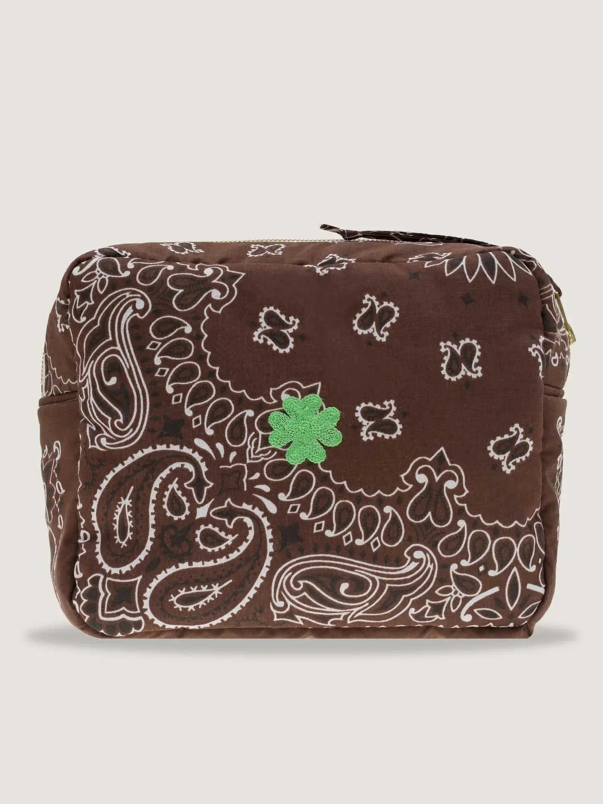Rectangular toiletry bag - CLOVER - All Brown