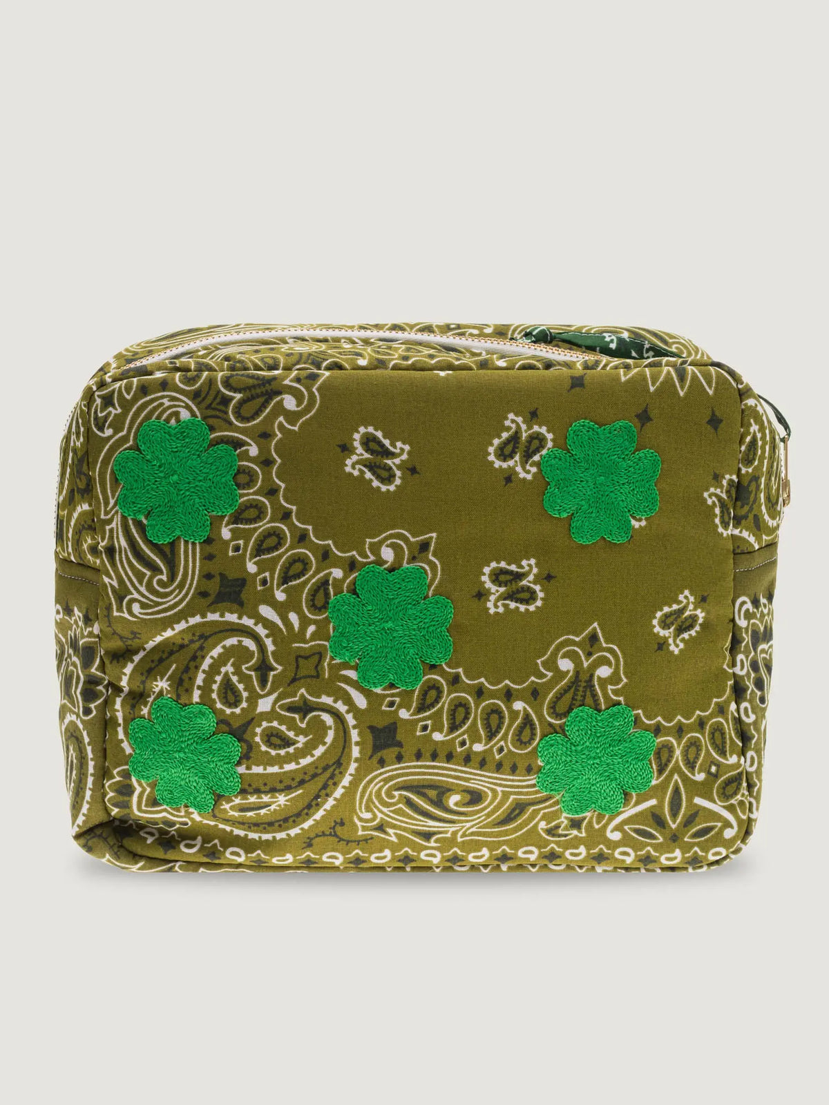 Trousse de toilette rectangle - MULTI-EMOJIS TREFLE - Bronze / Vert week-end