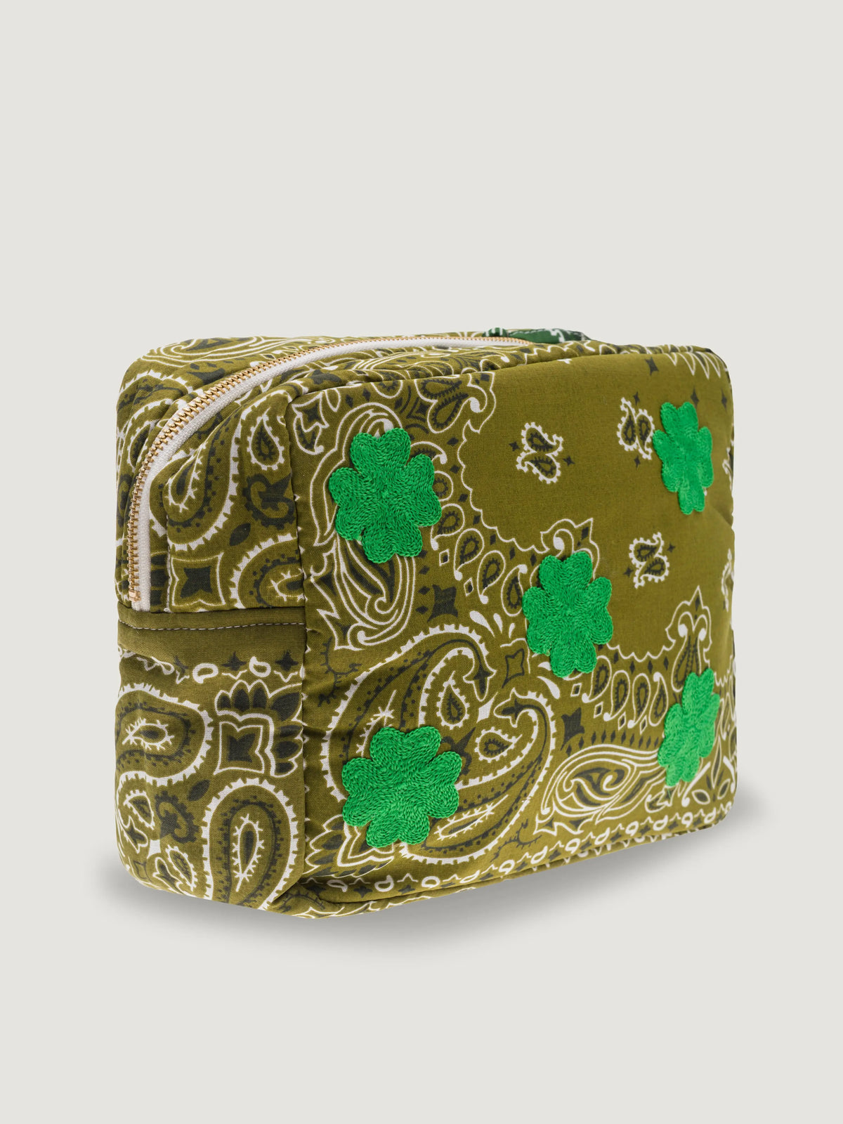 Trousse de toilette rectangle - MULTI-EMOJIS TREFLE - Bronze / Vert week-end