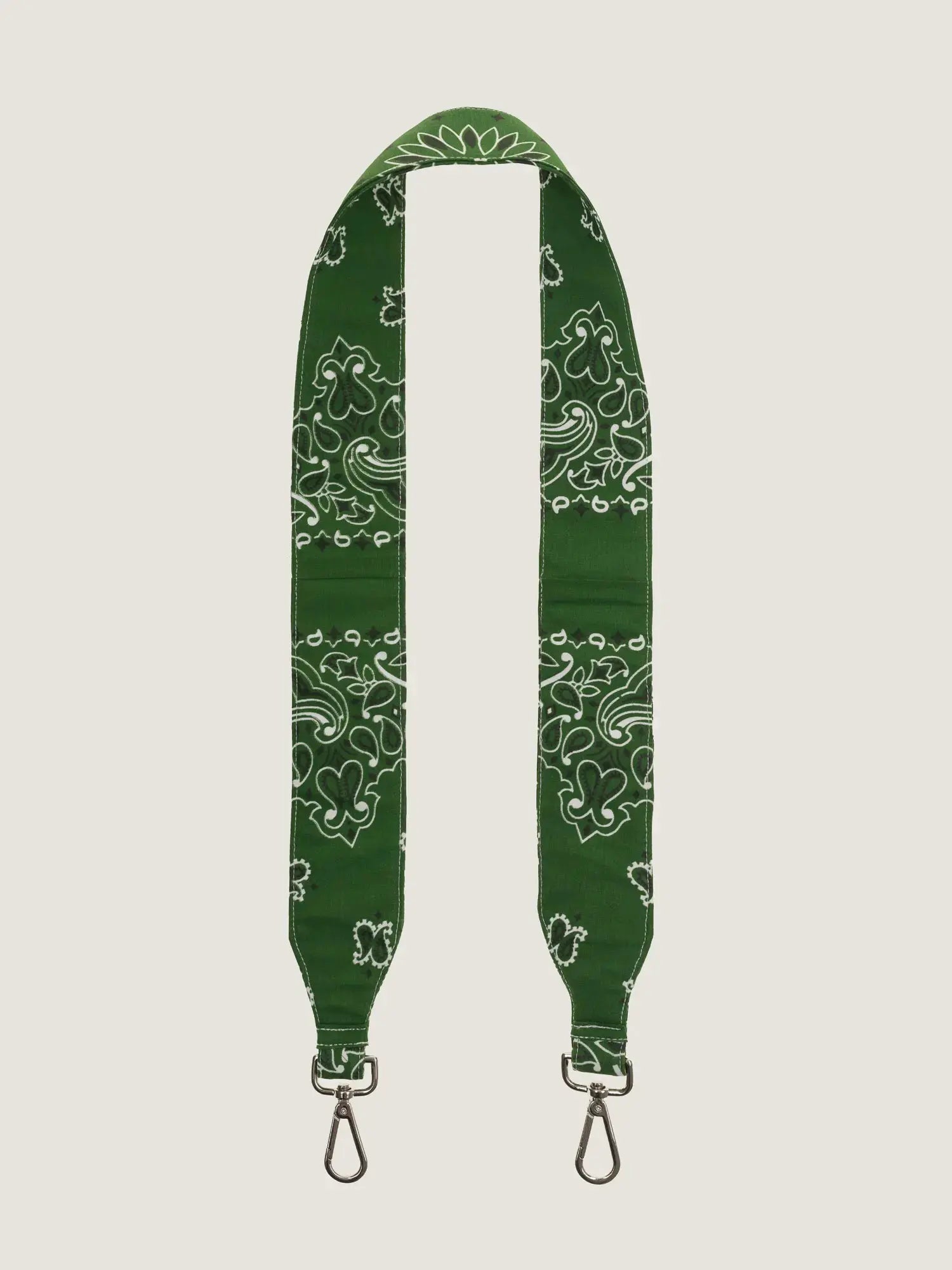 Grande Bandoulière Brodée - COEURS - Vert Weekend