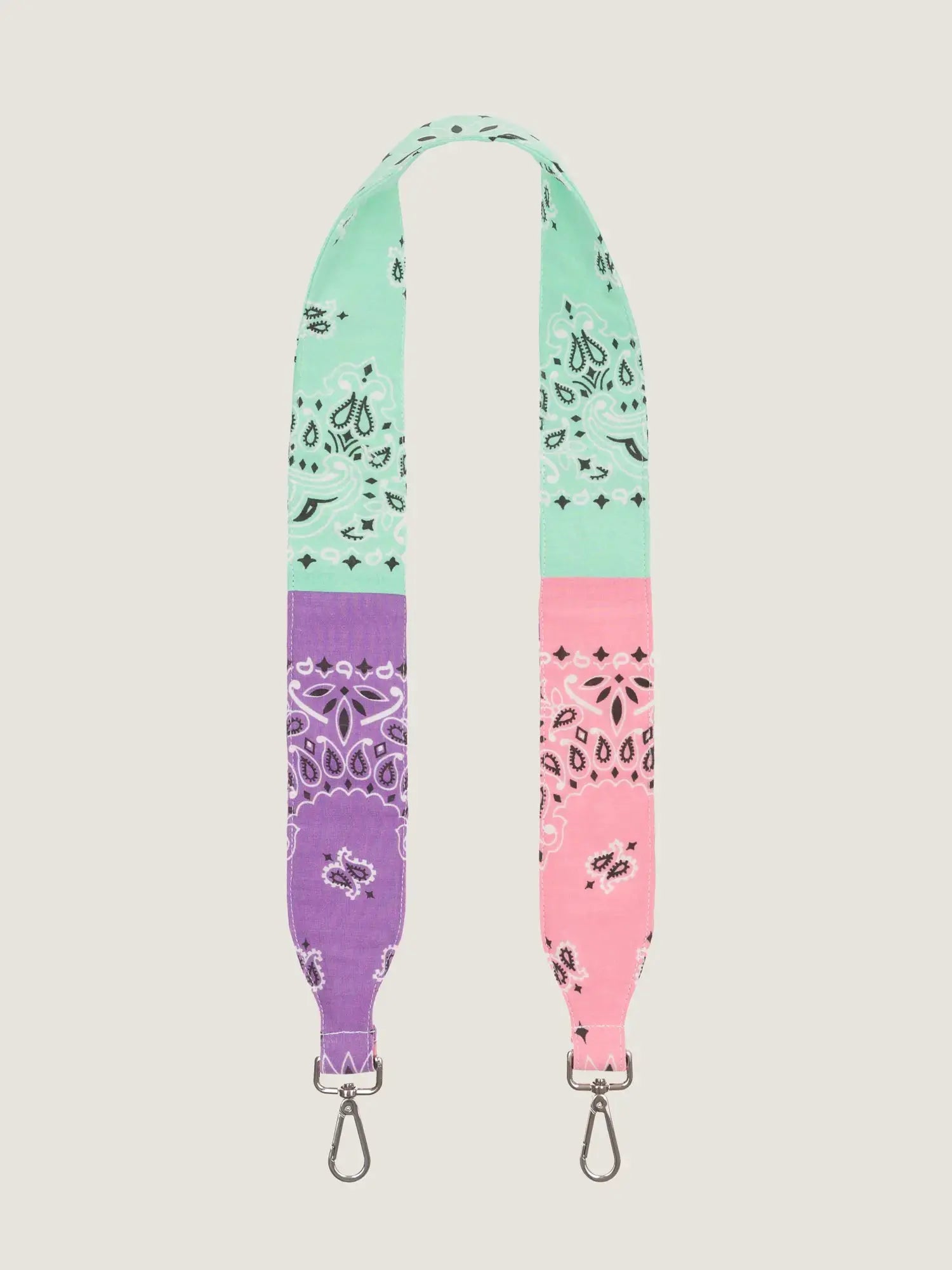 Grande Bandoulière - Mint / Pale pink / Lilas - Tricolore
